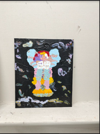 Kaws Inspired Impasto Figure Painting