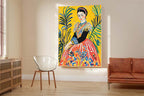 Fauvist Portrait Painting Vibrant Yellow Orange