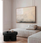 Minimalist Neutral Abstract Painting Textured Beige