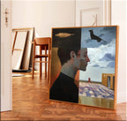 Surreal Split Portrait Oil Painting