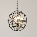 Kristy Rustic Vintage Candle Metal Pendant Light Black/Rust Bedroom