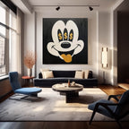 Pop Art Money Eyes Mickey Mouse Painting Wall Art