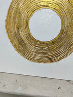 Gold Textured Ring Minimalist Abstract Oil Painting