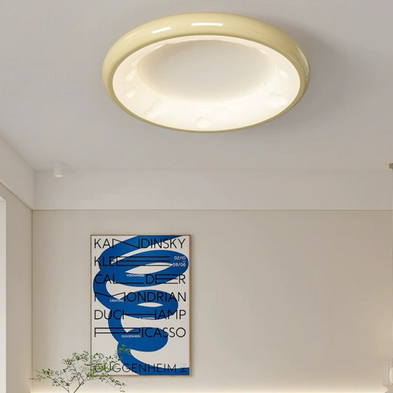 Arisha Modern LED Flush Mount Ceiling Light Metal White Bedroom