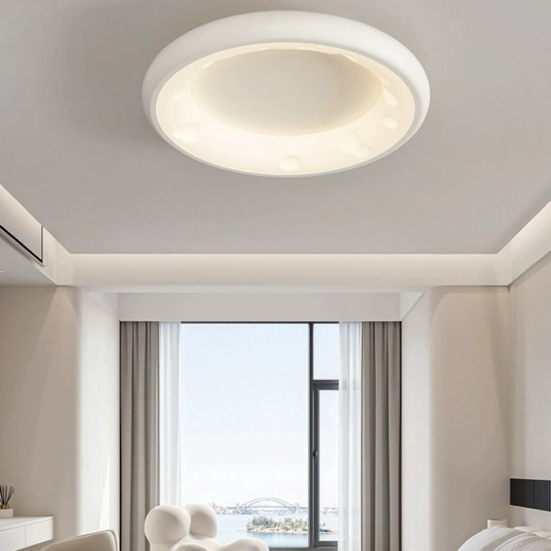 Arisha Modern LED Flush Mount Ceiling Light Metal White Bedroom