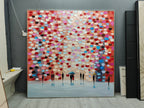 Rainy City Dot Art Oil Painting