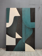Modern Geometric Wall Art Textured Minimalist Painting