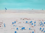 Plaster Art Vibrant Beach Scene Impasto Painting