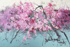 Hyperrealism Art Vibrant Cherry Blossom Tree Painting