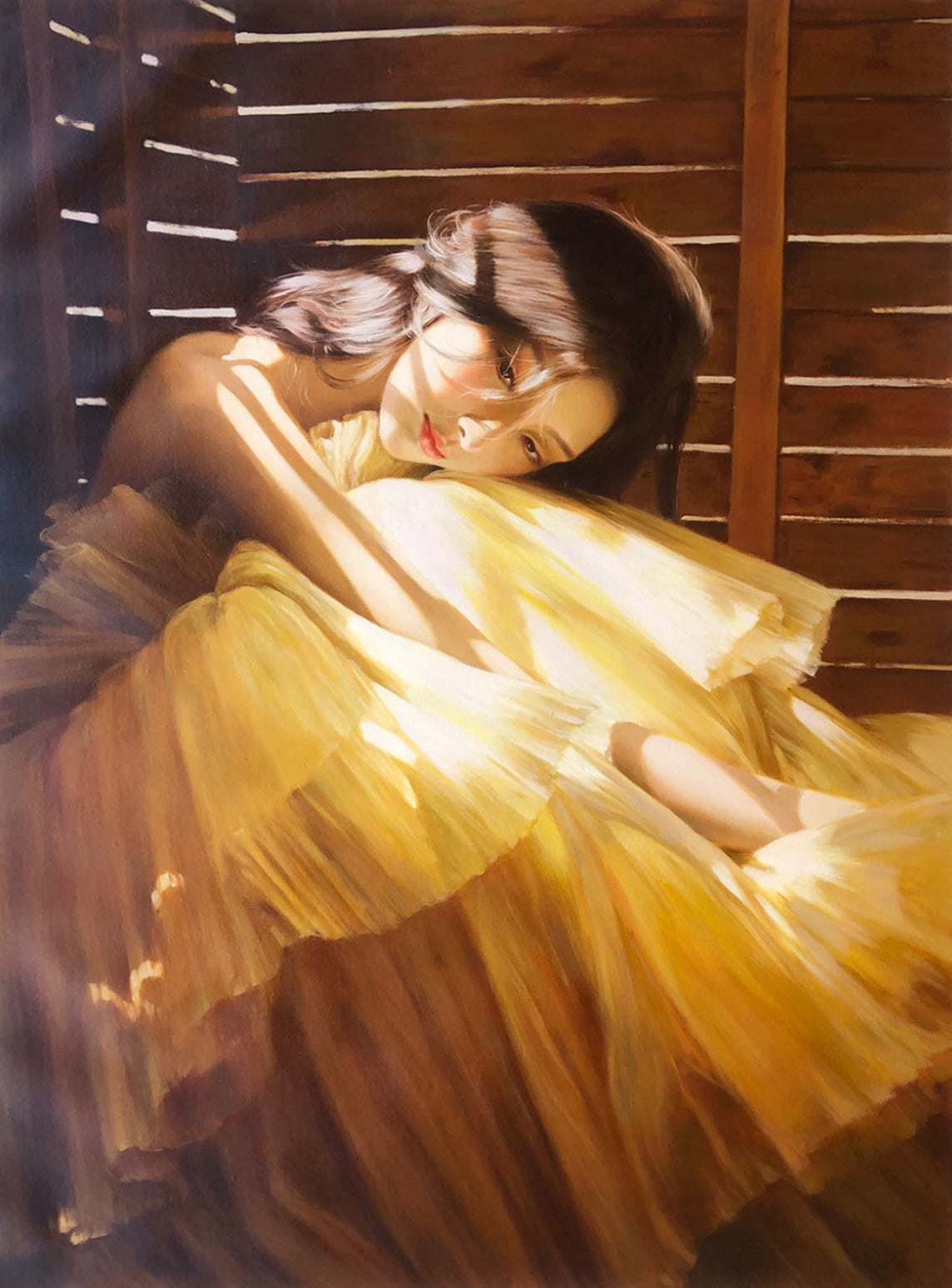Golden Hour Serenity Oil Painting