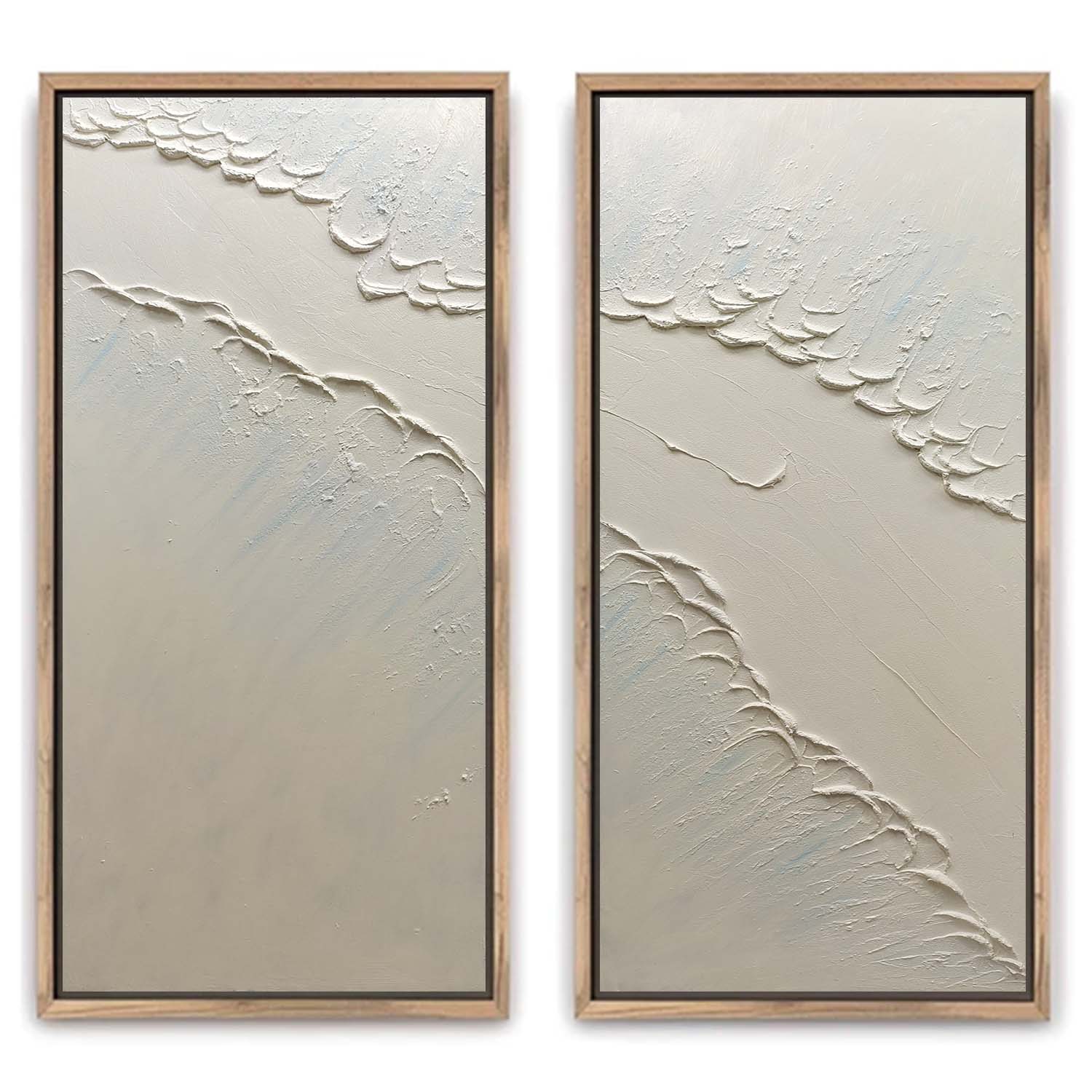 Coastal Wave Diptych Oil Painting