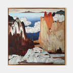 Modern Hyperrealism Fauvist Landscape Oil Painting