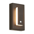 Kasso Modern Square Metal Outdoor Wall Lamp, Dark/Gray Bronze