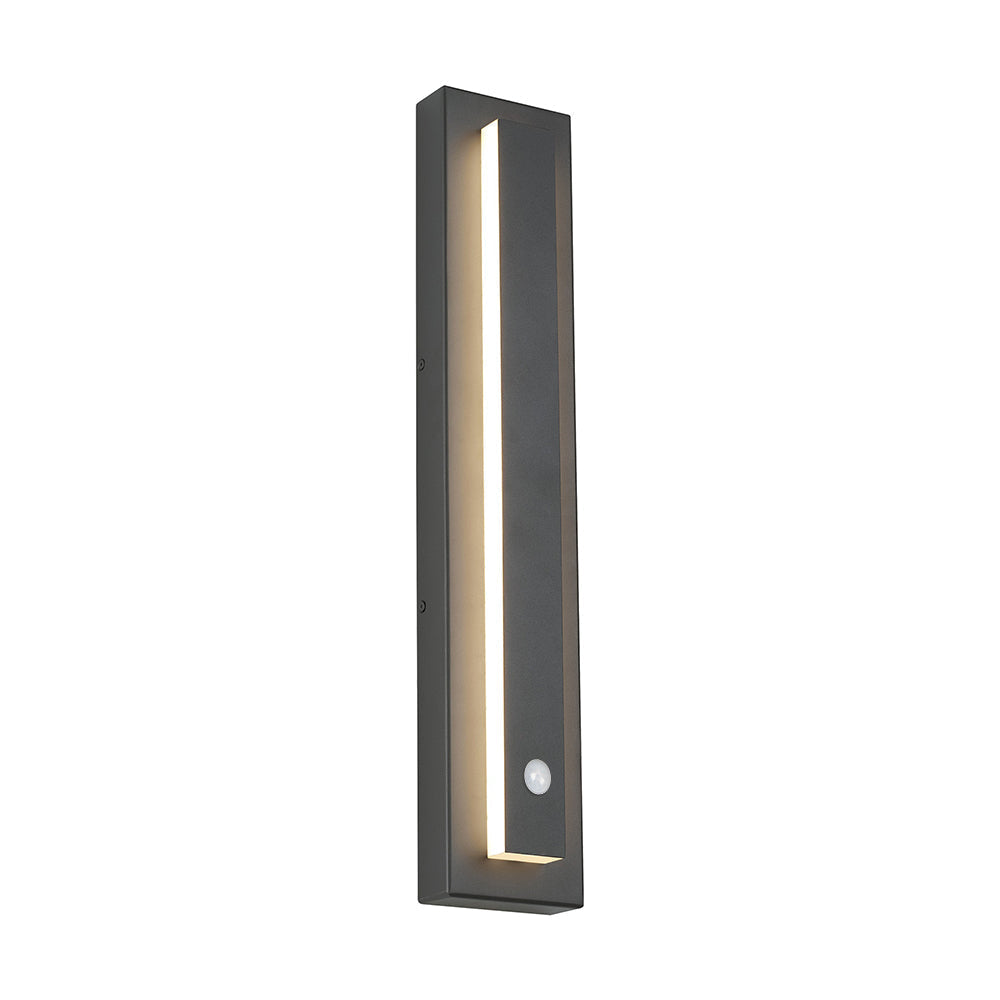 Kasso Modern Square Metal Outdoor Wall Lamp, Dark/Gray Bronze