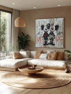 Graffiti Mickey Mouse Duo Abstract Painting