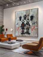 Graffiti Mickey Mouse Duo Abstract Painting