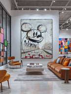 Urban Graffiti Mickey Mouse Abstract Painting