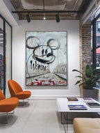 Urban Graffiti Mickey Mouse Abstract Painting