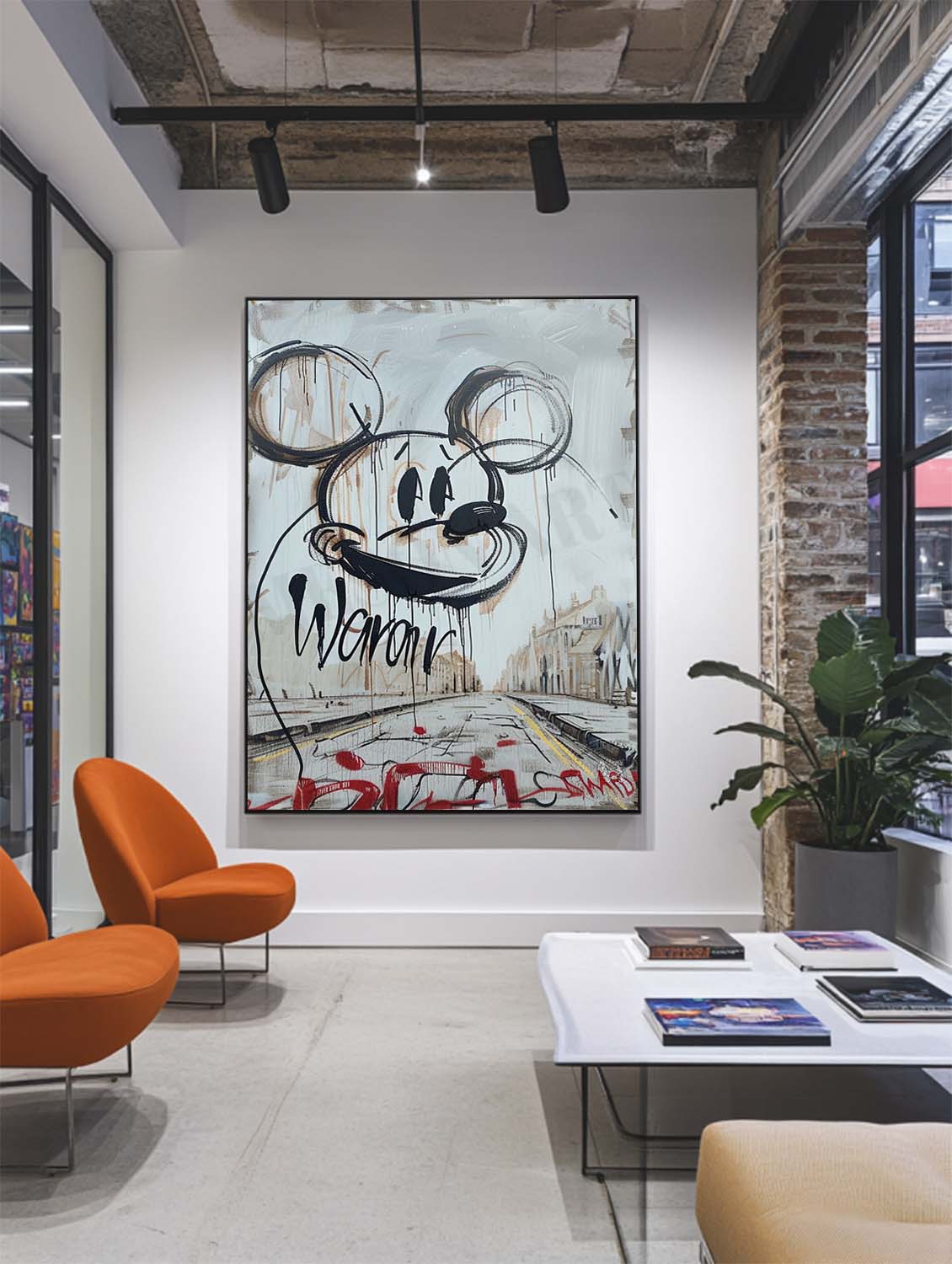 Urban Graffiti Mickey Mouse Abstract Painting