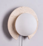 Zamaryra Semi-Circular Travertine Wall Light