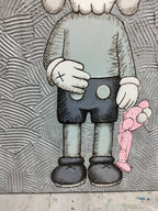 Kaws Companion with Pink Doll Pop Art Painting