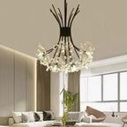 Arisha Modern Art Deco Crystal Sputnik Chandelier, Black/Gold