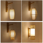 Ritta Wall Lamp Rustic, Muto Rattan Weaving LED, Hallway Wall Sconce