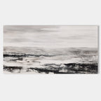 Monochrome Ocean Wave Wall Art Horizontal