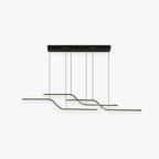Arisha Minimalist Geometric Metal 3 Light Pendant Light, Dining Room