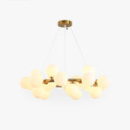 Valentina Bass Glass Bubble Golden Chandelier