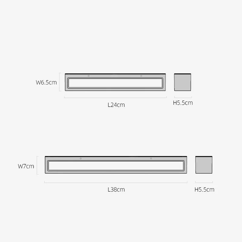Fyra LED Outdoor Wall Lamp, Black & White