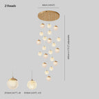 Arisha Multi Staircase Modern Art Deco Pendant Light, Gold