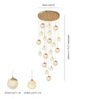 Arisha Multi Staircase Modern Art Deco Pendant Light, Gold