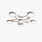 Arisha Ceiling Light, Wood Round for Living Room