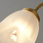 Arisha Retro LED Indoor Wall Lamp Gold  Glass  Flower-shaped Design  Bedroom