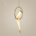 Arisha Modern Nordic Post Modern Bird Pendant Light, White/Clear