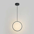 Doria Modern LED Pendant Light Black/White Metal Living Room