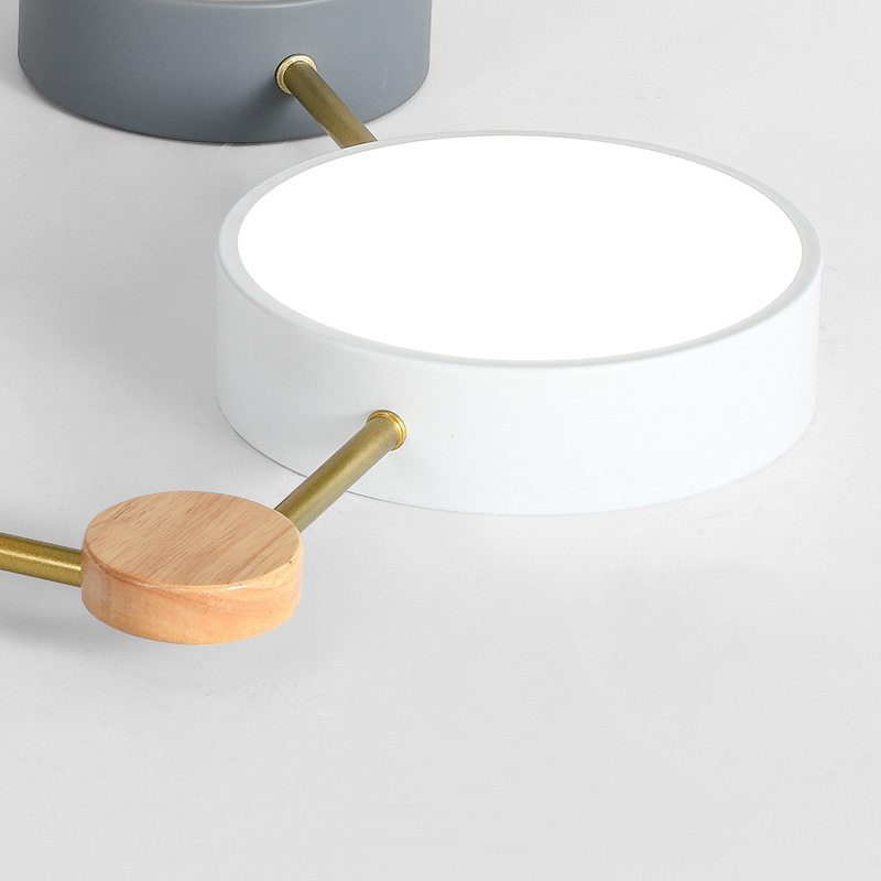 Arisha Modern LED Ceiling Light Log Living Room Bedroom White Grey