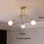 Arisha Modern Linear Curve Metal Ceiling Light, Dining Room/Living Room