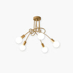 Arisha Modern Linear Curve Metal Ceiling Light, Dining Room/Living Room