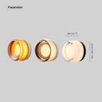 Ray Modern Mini Drum Metal/ Outdoor Wall Lamp, Transparent