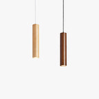 Muto Cylindrical Wood Pendant Light, for Bedroom & Kitchen Island