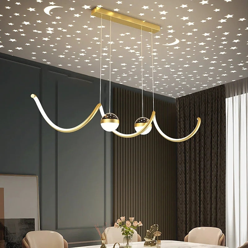 Arisha Nordic Globe Wavy Metal/ Pendant Light