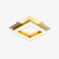Arisha Modern Simple Gold Flush Mount Ceiling Light, Square/Round