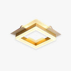 Arisha Modern Simple Gold Flush Mount Ceiling Light, Square/Round