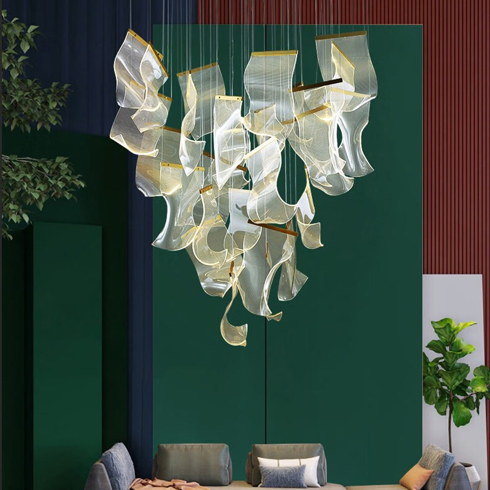 Arisha Luxury Artistic Chandelier, Gold
