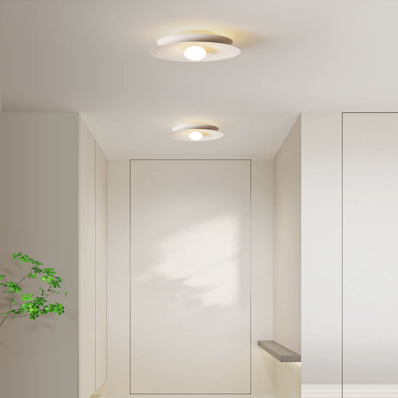 Arisha Modern Flush Mount Ceiling Light White Red Black Metal Balcony