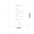 Arisha Minimalist Staircase Ring Metal Pendant Light
