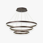 Arisha Moderne Minimaliste Coffee LED Pendant Light, 3 Ring