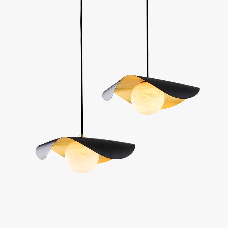 Arisha Modern Nordic Minimalist Metal/Marble Pendant Light, Black